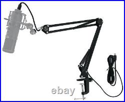 Mackie EM-91CU+ USB Microphone Streaming Recording Mic+Audio Technica Boom Arm