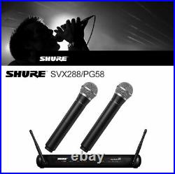 Mic Wireless Microphone Studio Professional Audio SHURE Dual Vocal SVX288 PG58