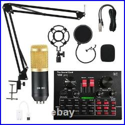 Microphone Audio Stand Condenser USB Wireless Professional Mic Recording Adapter