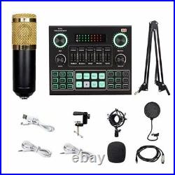 Microphone Karaoke Mixer Audio DJ MIC Stand Condenser USB KTV Recording Live