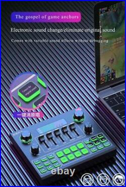Microphone Karaoke Mixer Audio DJ MIC Stand Condenser USB KTV Recording Live