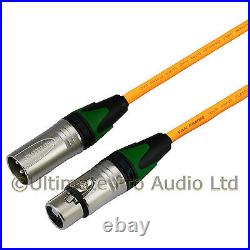 Microphone Mic Lead Van Damme Green Boot Male Female Neutrik NS XLR Patch Cable