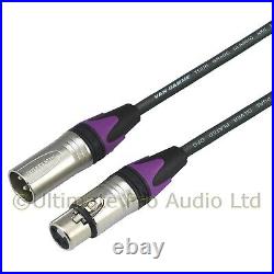 Microphone Mic Lead Van Damme Purple Boot Male Female Neutrik NS XLR Patch Cable