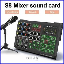 Mixing Audio Console USB Microphone Streamer Broadcast Computer PC Mobile Phone