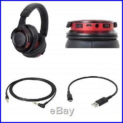 NEW Audio Technica Wireless Headphone SOLID BASS Black Red ATH-WS990BT BRD