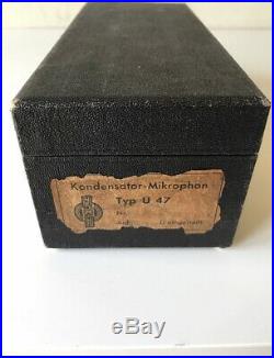 Neumann U47 U48 Short Body Original Mic Box Only Gotham Audio