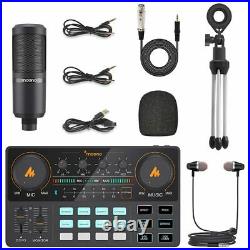New AM200-S1 Microphone Mixer Kit Sound Card Audio Interface Condenser Phone PC