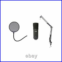 On-Stage Audio Podcast Recording Bundle with Mic, Pop Filter and Boom Arm ASB700