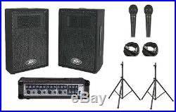 Peavey Audio Performer Pack 100w Full PA System Speakers, Amplifier, Mics PVIAPP