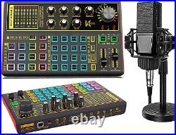 Podcast Equipment Bundle, BM-800 Mic Kit with Live Sound Card, Adjustable Mic Su