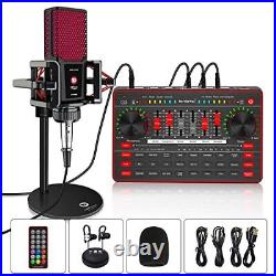 Podcast Microphone Sound Card Kit, Studio Condenser Mic&G3 Live Sound Mixer