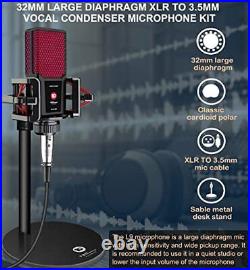 Podcast Microphone Sound Card KitProfessional Studio Condenser Mic&G3 Live So