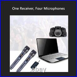 Professional 4 Channel Wireless Mic Set with Rich and Full Sound Quality