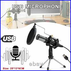 Professional Condenser Microphone MiC Sound Studio Recording USB Tripod Stand Y1