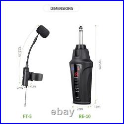 Professional UHF Wireless Mic Receiver and Transmitter System for Flute Piccolo