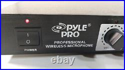 Pyle 8 Channel Wireless Microphone System Professional VHF Audio Mic Set