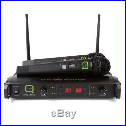 Q Audio QWM 1940 V2 HH UHF Dual Ch Wireless System 2x Handheld Mic Transmitters