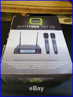 Q-Audio QWM 1960 V2 HH-UHF Dual Channel True Diversity Wireless Mic (863-865MHz)