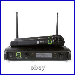 Q Audio QWM1932HH V2 Dual Handheld UHF Wireless Mic System (863.5 / 865 Mhz)