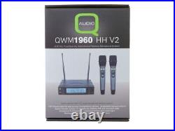 Q-Audio QWM1960 V2 DJ & VOCAL Twin Handheld Licence Free Radio Mic System (CH60)