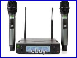 Q-Audio QWM1960 V2 DJ & VOCAL Twin Handheld Licence Free Radio Mic System (CH60)