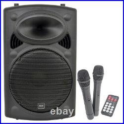QTX Sound Portable Powered PA System with 15 speakers and wireless mics QR15PA