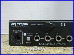 RME Audio Solutions Quad Mic 4 Channel Microphone Mic Preamp Tested & Working