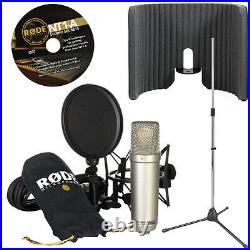 RODE NT1-A Microphone with Primacoustic VoxGuard and Tripod Mic Stand