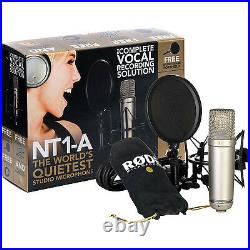 RODE NT1-A Microphone with Primacoustic VoxGuard and Tripod Mic Stand