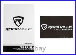Rockville PRO-D5 KIT 5 Piece Drum Mic Kit with Kick+Snare Microphones+XLR Cables