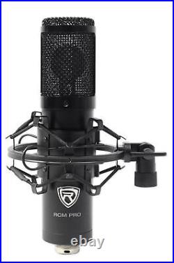Rockville RCM PRO Studio/Recording Podcast Condenser Microphone + Foam Shield