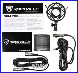 Rockville RCM PRO Studio/Recording Podcast Condenser Microphone + Foam Shield