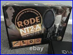 Rode NT2-A Studio Mic ID14 USB Interface Reflection Filter Audio XLR Cable Base
