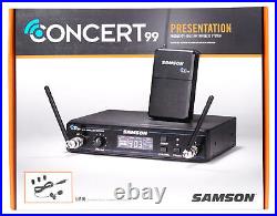 SAMSON Concert 99 Presentation Wireless Lavalier Microphone Mic System K-Band