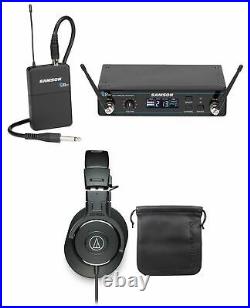 SAMSON Concert 99 Wireless Guitar Mic System K-Band+Audio Technica Headphones