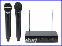 SAMSON Stage 212 Dual VHF Handheld Wireless Microphone Mic System w (2) Q6 Mics