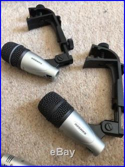 Samson Audio 7 Piece Drum Microphones Mic Kit Kick, Snare, Toms & Overheads