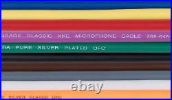 Silver Neutrik Male/Female XLR with Van damme Professional Mic Cable 10 Colours