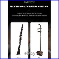 Stable Wireless Mic Studio Recording UHF USB Charging 6.35mm To 3.5mm Clear