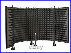 Studio Microphone Isolation Sound Absorber Foam Foldable Panel Shield Stand Mic