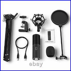 USB Microphone Kit Q9 Condenser Computer Cardioid Mic for Podcast, Game