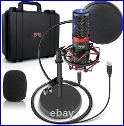 USB Microphone Podcast Recording Kit Audio Cardioid Condenser Mic Standard