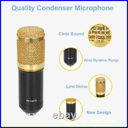 V9 Live Sound Card Suspension Microphone Set Radio Recording Condenser Mic Set