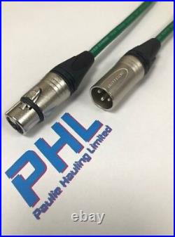 Van Damme / Neutrik Female XLR to Male XLR Balanced Mic Patch Cable 10 Colours