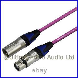 Van damme Microphone Mic XLR Lead Blue Boot Male Female Neutrik NS Patch Cable