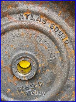 Vintage ATLAS SOUND Adjustable Mic Stand. Cast Iron Base 1169C & SHURE Holder