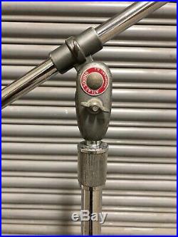 Vintage Atlas Sound Brooklyn Microphone Mic Boom Stand Cast Iron Base MIKE