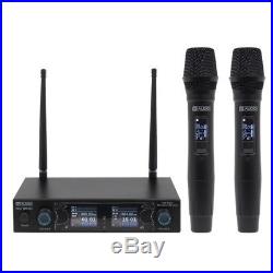 W Audio DM 800H Twin Dual Handheld Wireless UHF Microphone System