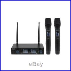 W Audio DM 800H Twin Dual Handheld Wireless UHF Microphone System Inc Warranty