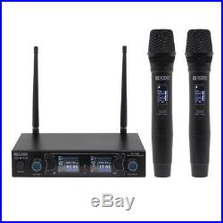W Audio DM 800H Twin Handheld UHF Radio Microphone Wireless CH70 DJ Karaoke